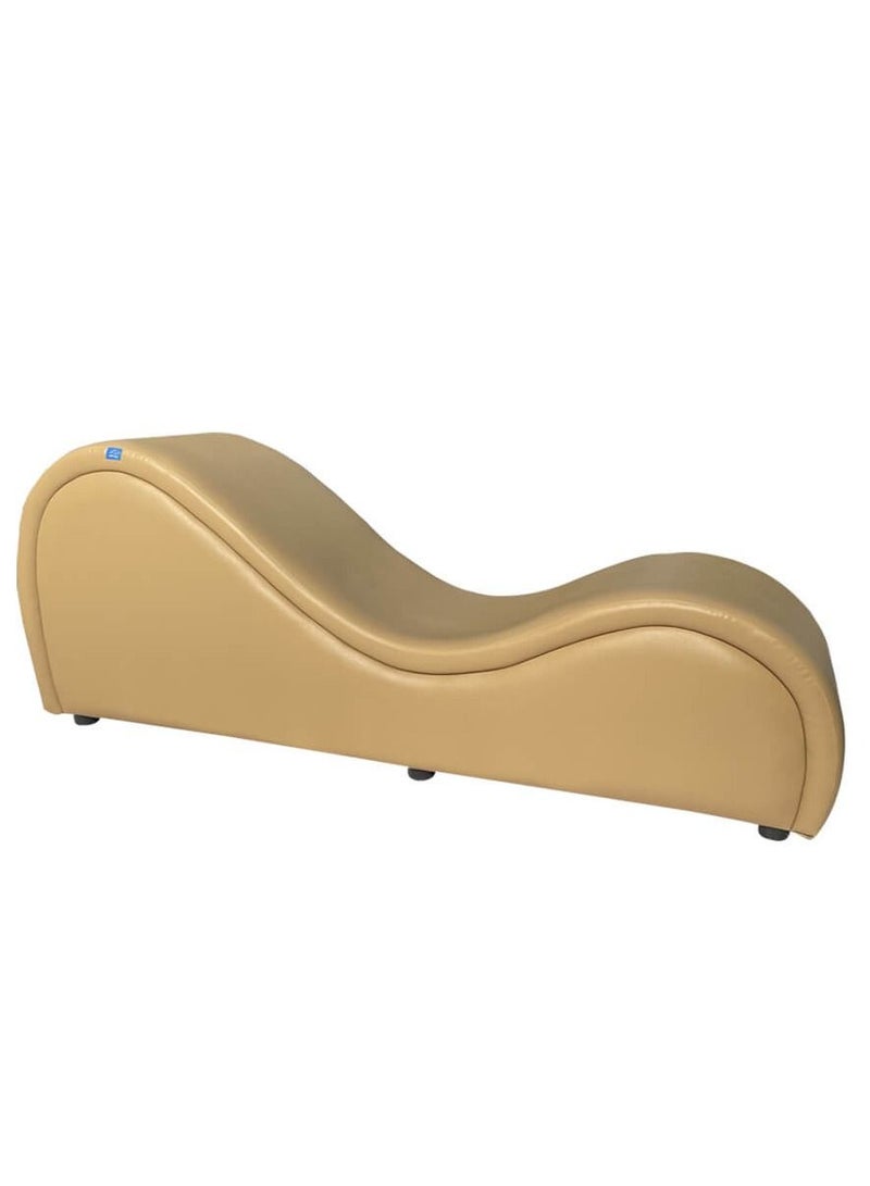 HORSE MATTRESS Leather Chaise Longue Very Comfortable 1-Seater Sofa With Modern Design For Living Room And Bedroom 70x180x50 cm- Light Brown - Image 5